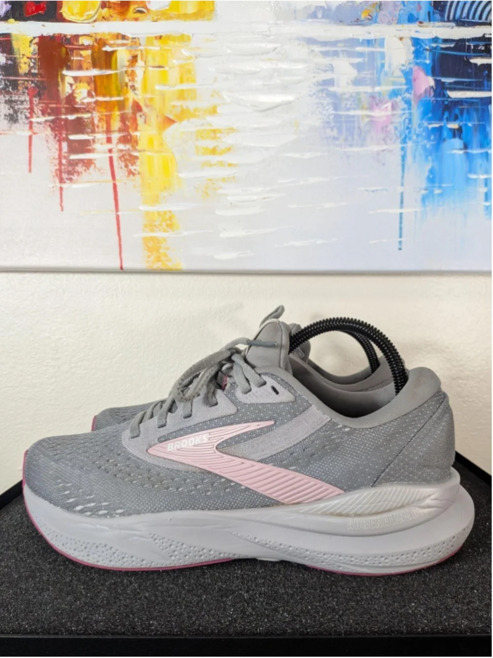 Brooks Adrenaline GTS 23 Shoes Womens 9 Wide Gray Running Sneakers 1204261D019